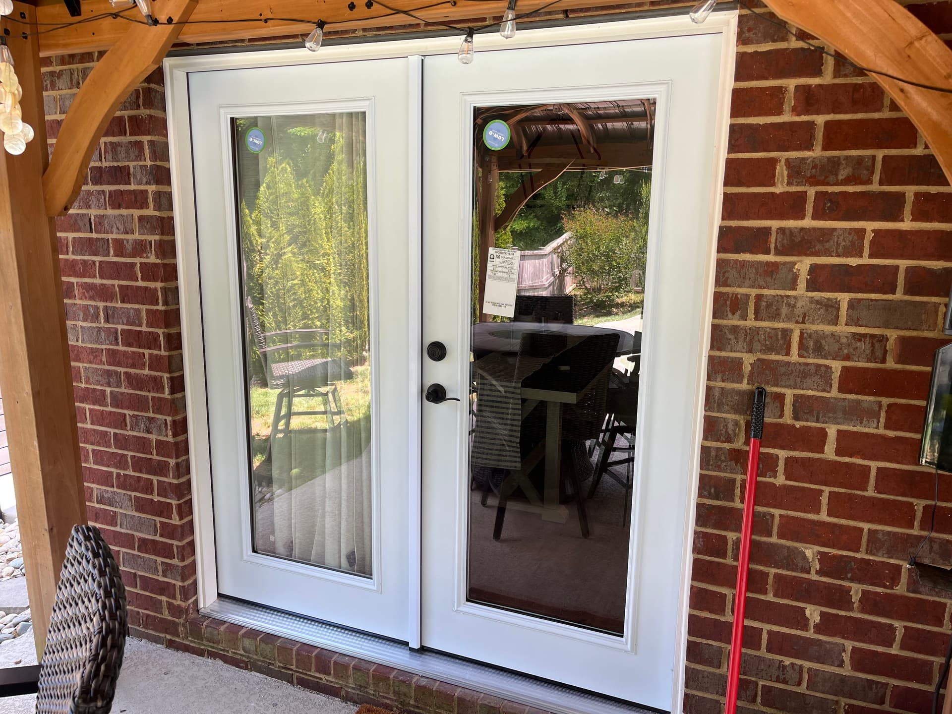 Sliding Door Replacement with a Masonite French Door in Hendersonville image