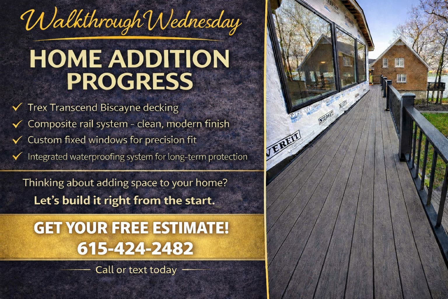 Home Addition Progress with Trex Decking image