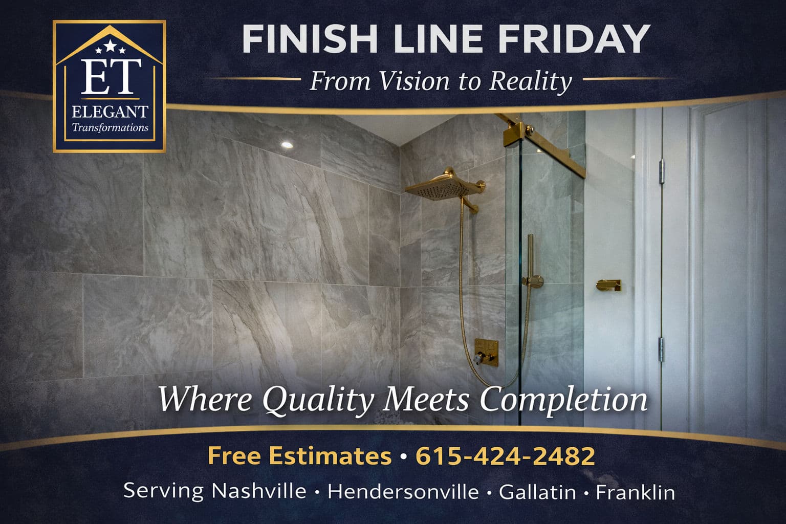 Project Elegant Marble Shower Installation image