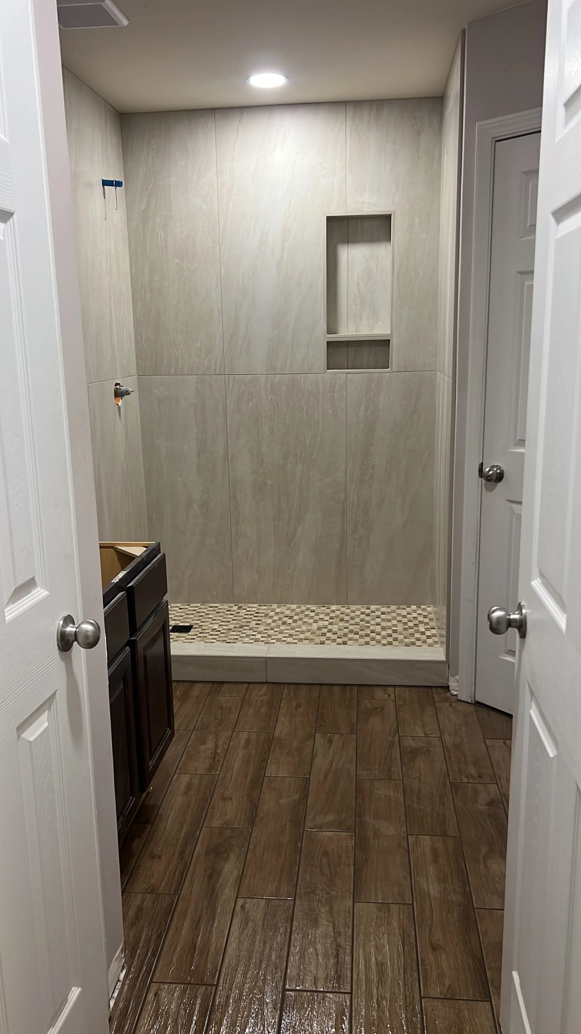 Triple Bathroom Tile Remodel in Hendersonville TN image