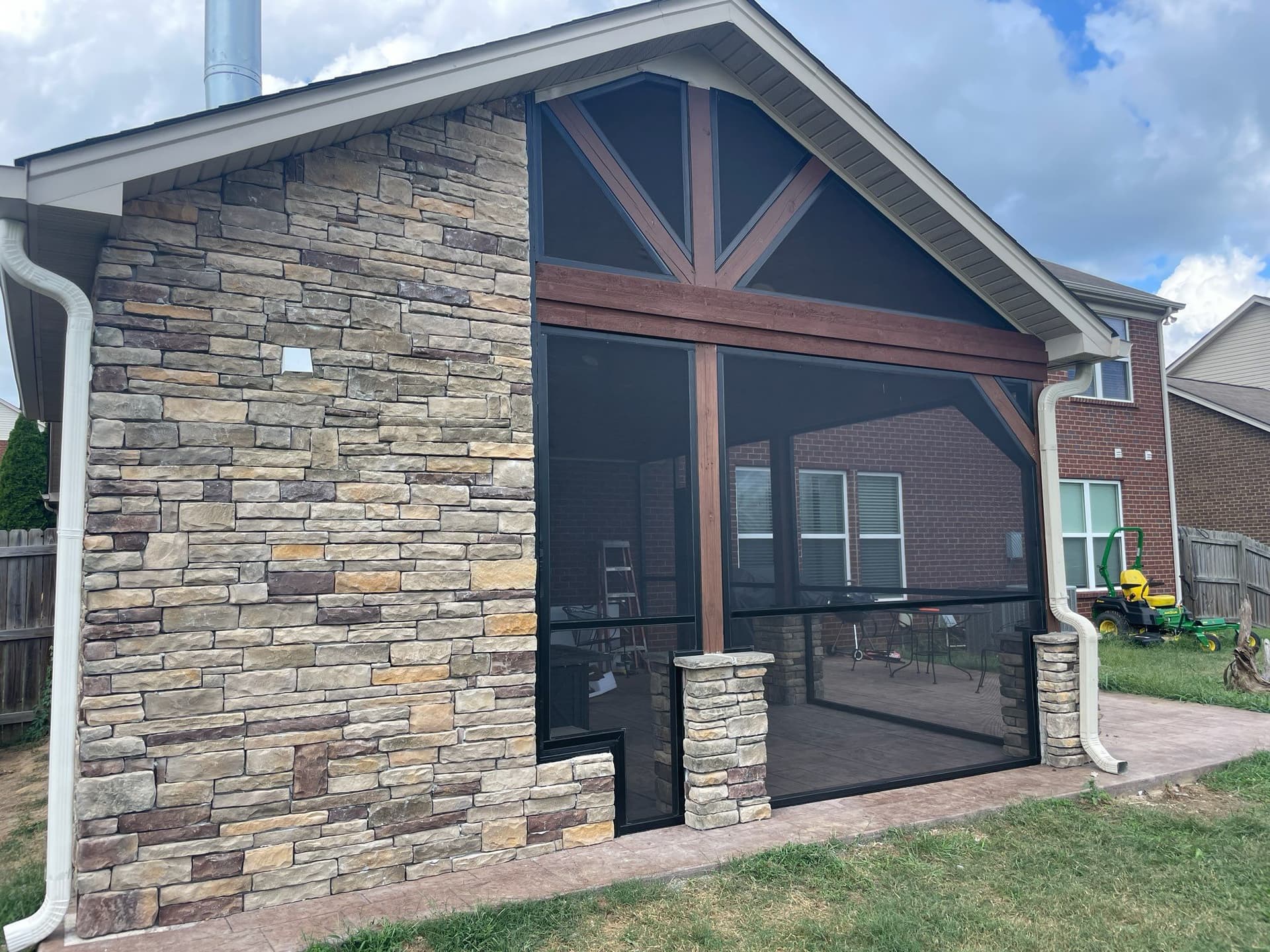Beautiful Stone Patio and Enclosure in Nashville image